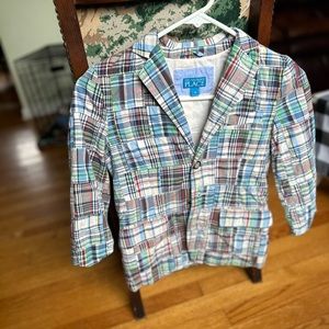 Madras plaid summer blazer - boys size 4
